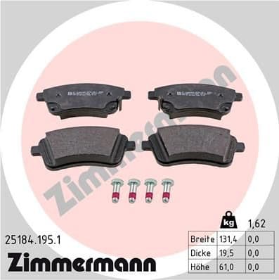 Brake Pad Set, disc brake 25184.195.1