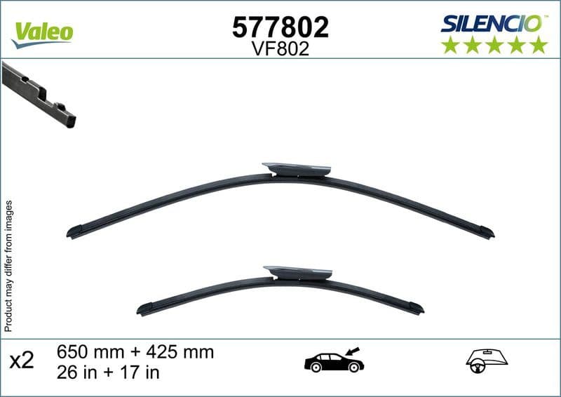 Wiper Blade SILENCIO FLAT BLADE SET 577802