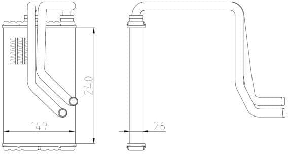 Heat Exchanger, interior heating EASY FIT 54387