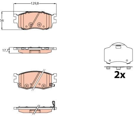 Brake Pad Set, disc brake GDB3626