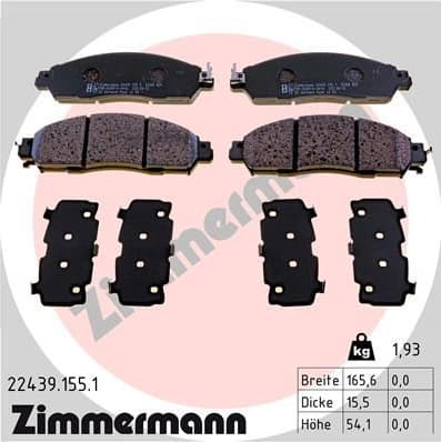 Brake Pad Set, disc brake 22439.155.1