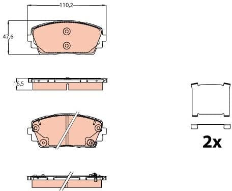 Brake Pad Set, disc brake GDB2160