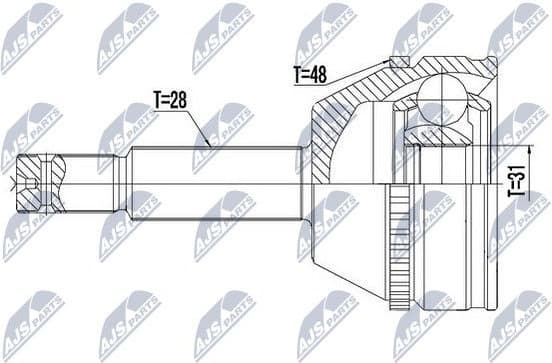 CV joint outer NPZ-FR-041 - image 3