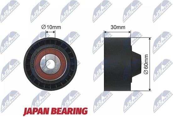 Deflection/Guide Pulley, V-ribbed belt RNK-RE-005
