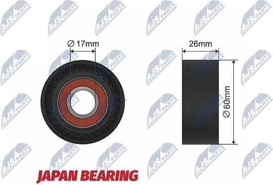Tensioner Pulley, V-ribbed belt RNK-CT-006