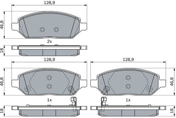 Brake Pad Set, disc brake 0 986 494 906
