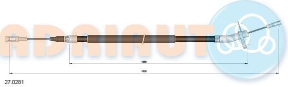 Cable handbrake 27.0281