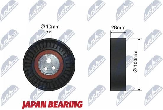 Deflection/Guide Pulley, V-ribbed belt RNK-AR-009