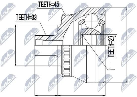 Joint Kit, drive shaft NPZ-AU-043 - image 2