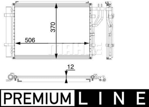Condenser, air conditioning BEHR *** PREMIUM LINE *** AC 58 000P