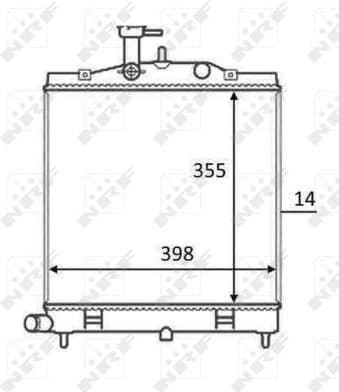 Radiator, engine cooling 58528