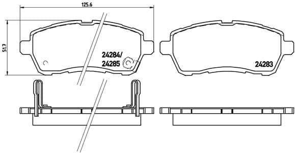 Brake Pad Set, disc brake XTRA LINE P16013X