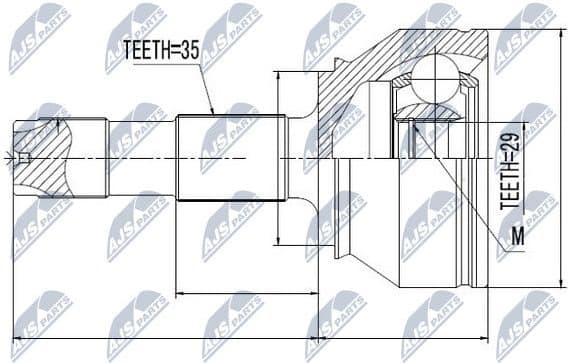 Joint Kit, drive shaft NPZ-FT-038