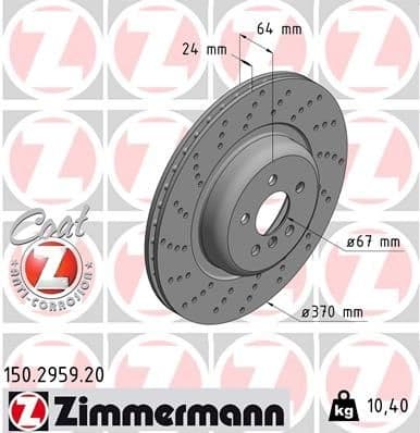 Brake Disc COAT Z 150.2959.20