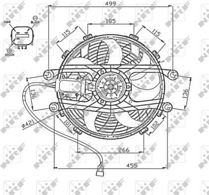 Fan, engine cooling 47747