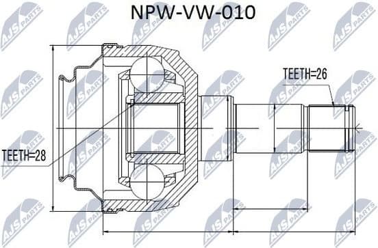 Joint Kit, drive shaft NPW-VW-010 - image 2