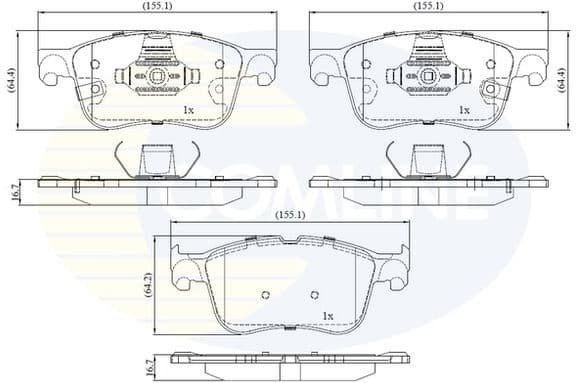 Brake Pad Set, disc brake CBP32462