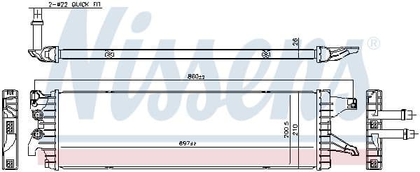 Low Temperature Cooler, charge air cooler 65347 - image 2