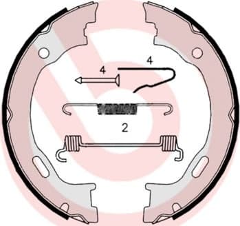 Brake Shoe Set, parking brake ESSENTIAL LINE S50515