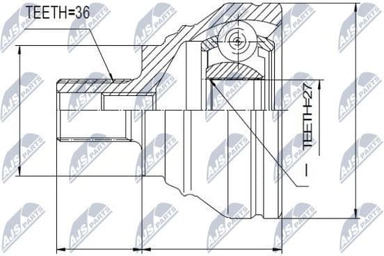 Joint Kit, drive shaft NPZ-SK-009