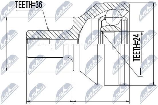 Joint Kit, drive shaft NPZ-MZ-044