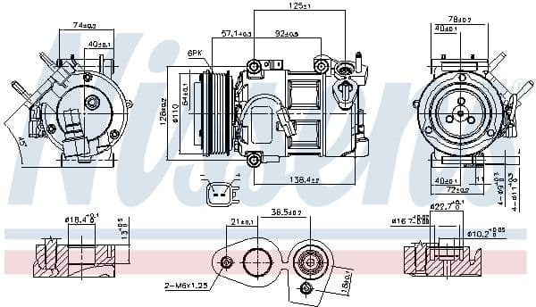 Compressor, air conditioning ** FIRST FIT ** 890693