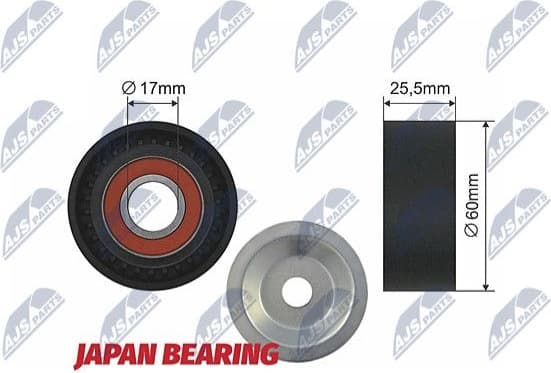 Tensioner Pulley, V-ribbed belt RNK-PL-010