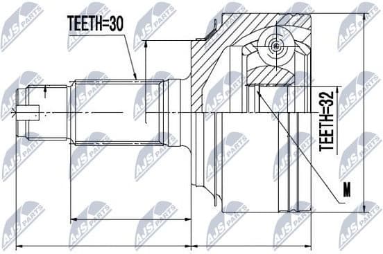 Joint Kit, drive shaft NPZ-HD-058