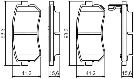 Brake Pad Set, disc brake 0986495354