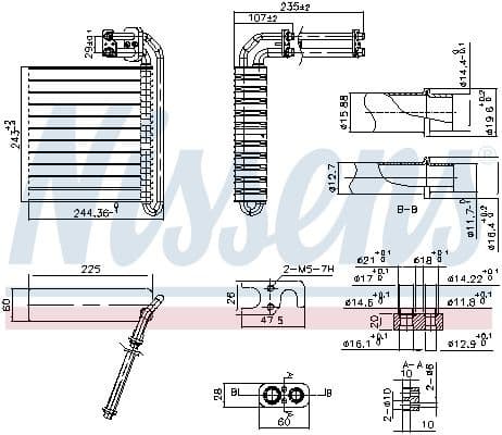 Evaporator, air conditioning 92332
