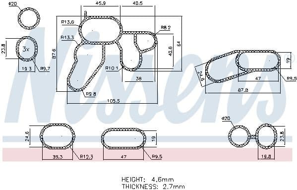 Gasket Set, oil cooler 9070005