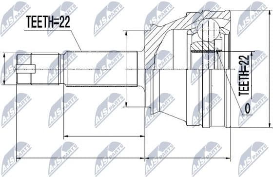 Joint Kit, drive shaft NPZ-FT-021