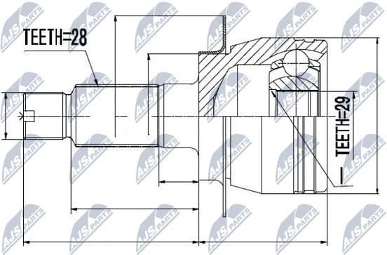 Joint Kit, drive shaft NPZ-SU-026