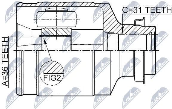 Joint Kit, drive shaft NPW-MZ-046 - image 3