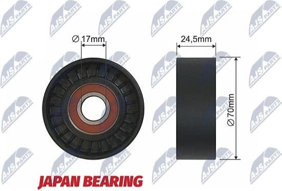 Deflection/Guide Pulley, V-ribbed belt RNK-FT-002