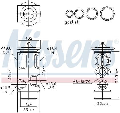 Expansion Valve, air conditioning ** FIRST FIT ** 999348