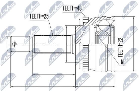 Joint Kit, drive shaft NPZ-HY-544