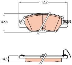 Brake pads rear, Top Quality GDB2163