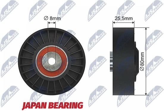 Deflection/Guide Pulley, V-ribbed belt RNK-ME-003