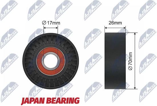 Tensioner Pulley, V-ribbed belt RNK-VW-000