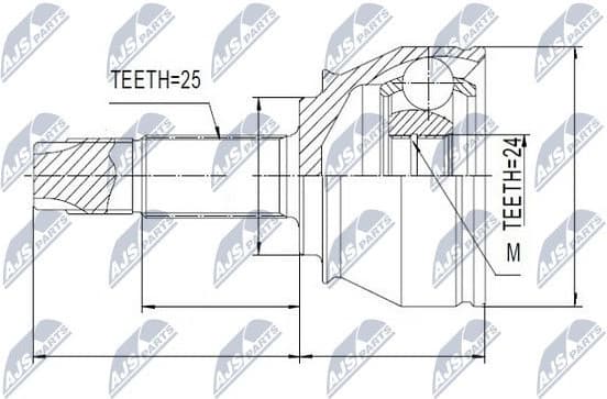 Joint Kit, drive shaft NPZ-FT-045