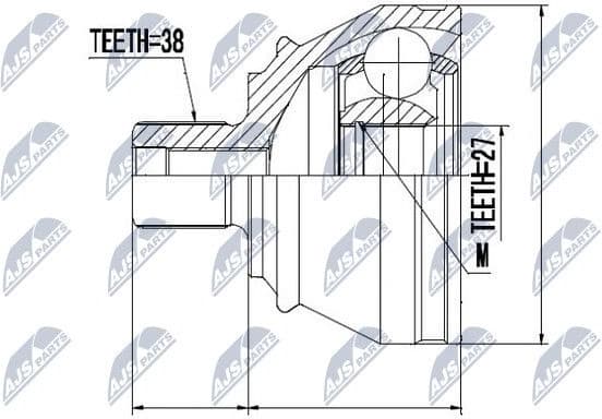 Joint Kit, drive shaft NPZ-AU-050