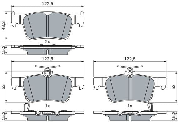 Brake Pad Set, disc brake 0 986 424 807