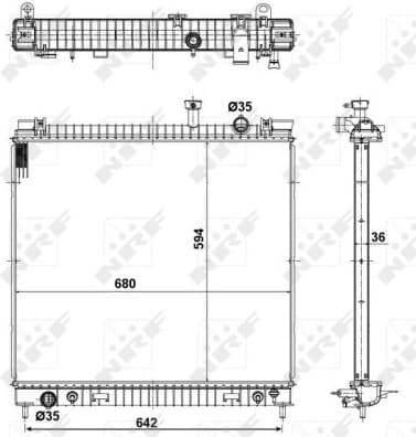 Radiator, engine cooling EASY FIT 56082