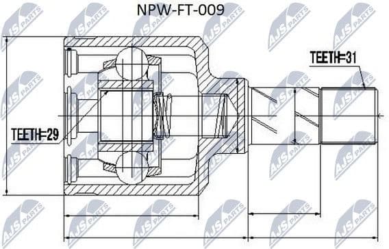 Joint Kit, drive shaft NPW-FT-009