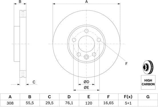 Brake Disc 0986479B88 - image 5