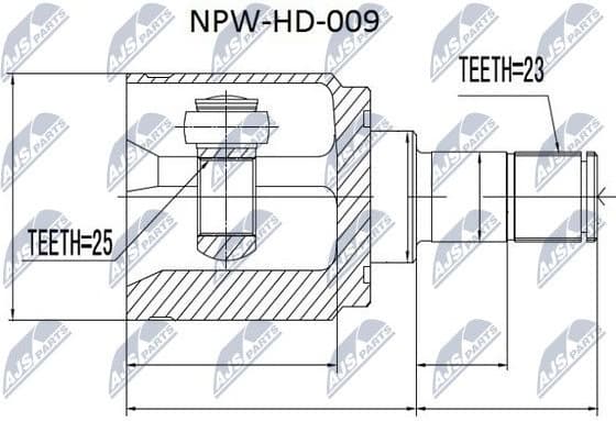 Joint Kit, drive shaft NPW-HD-009 - image 2
