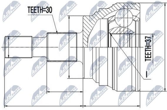 Joint Kit, drive shaft NPZ-ME-014