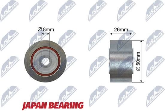 Deflection/Guide Pulley, V-ribbed belt RNK-FT-011