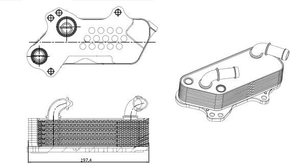 Oil Cooler, engine oil EASY FIT 31828 - image 5